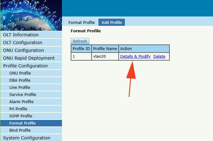 Format Profile – nastavení