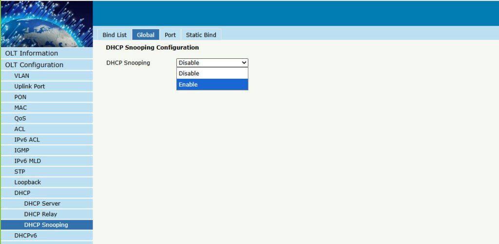 DHCP Snooping Global